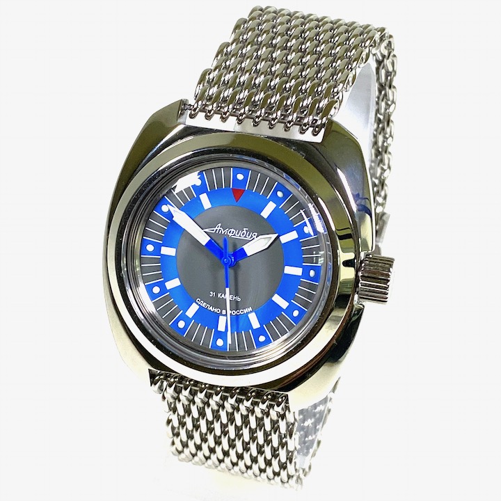 Automatic watch VOSTOK AMPHIBIA with SuperLumiNova, neutral 